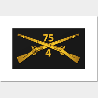 4th Bn - 75th Infantry Regiment (Ranger) Branch wo Txt Posters and Art